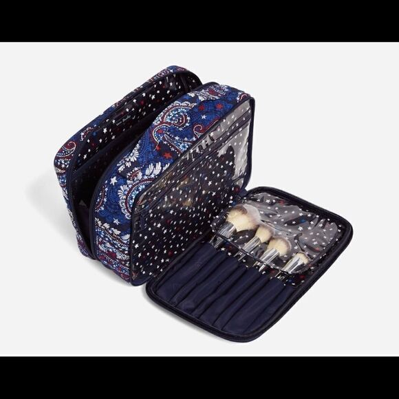 Vera Bradley Large Blush & Brush Case  - Fireworks Paisley in Signature … - Picture 8 of 8